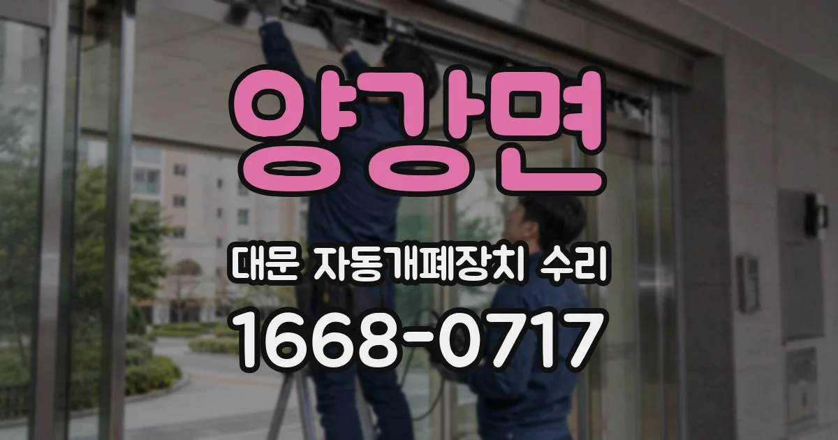 양강면 대문 자동개폐장치 수리