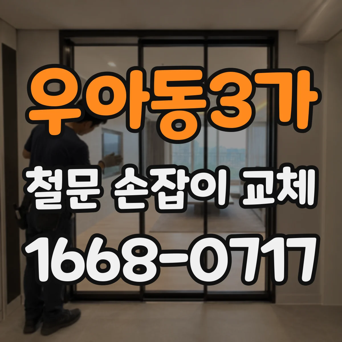 우아동3가 철문 손잡이 교체
