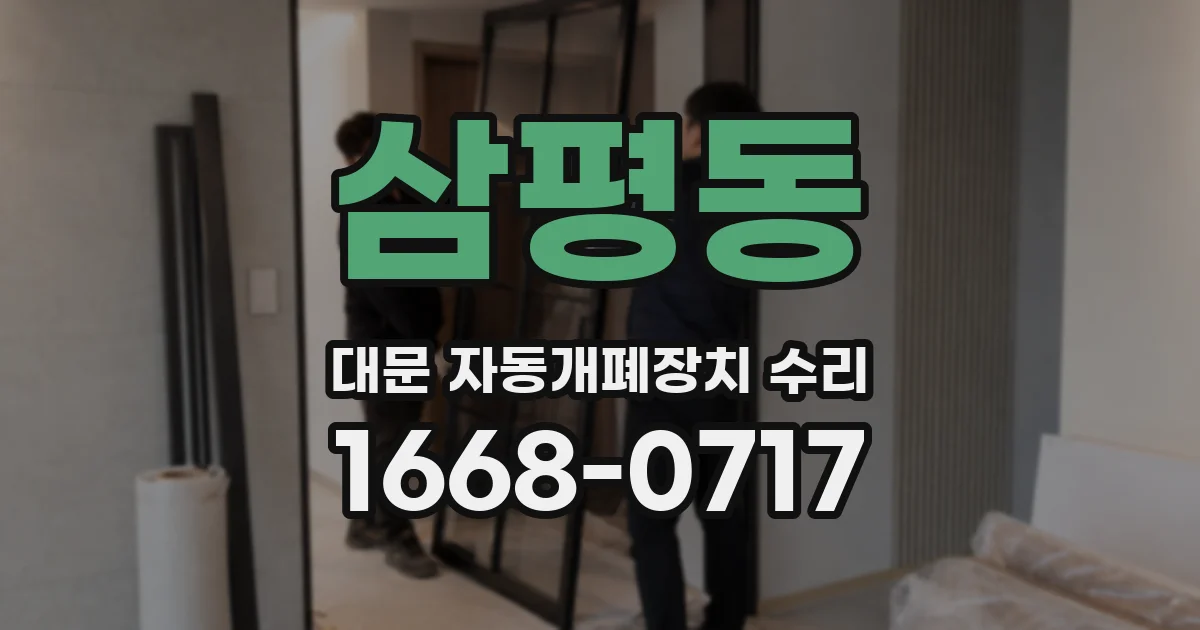 삼평동 대문 자동개폐장치 수리