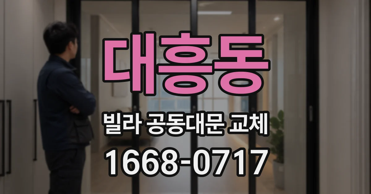 대흥동 빌라 공동대문 교체