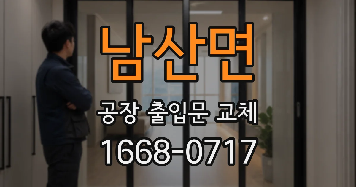 남산면 공장 출입문 교체