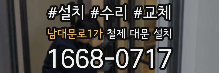 남대문로1가 철제 대문 설치