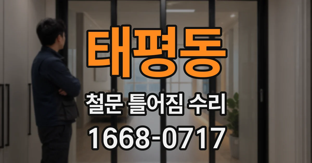 태평동 철문 틀어짐 수리