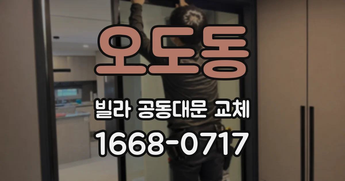오도동 빌라 공동대문 교체