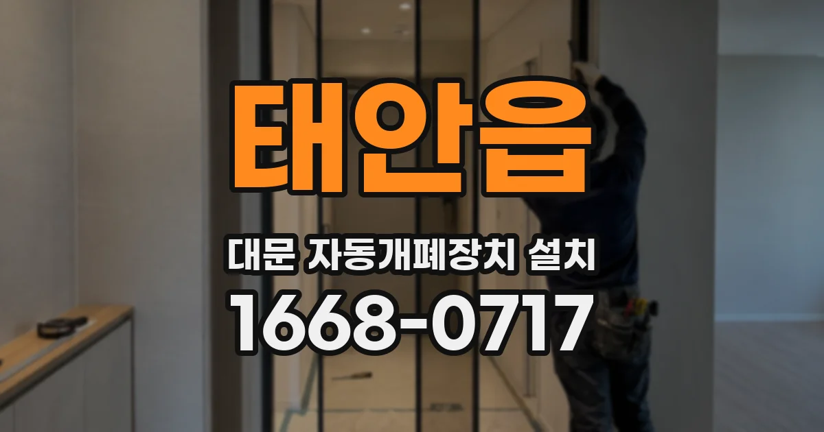 태안읍 대문 자동개폐장치 설치