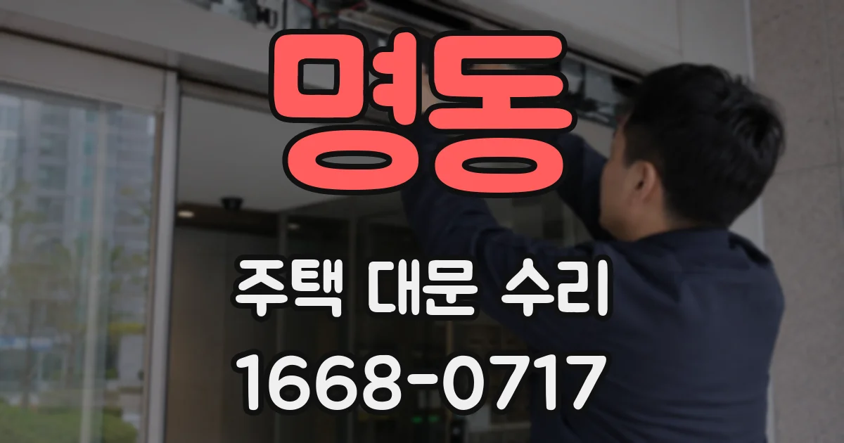 명동 주택 대문 수리