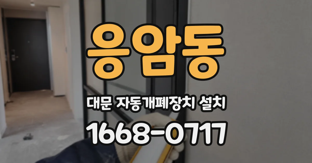 응암동 대문 자동개폐장치 설치