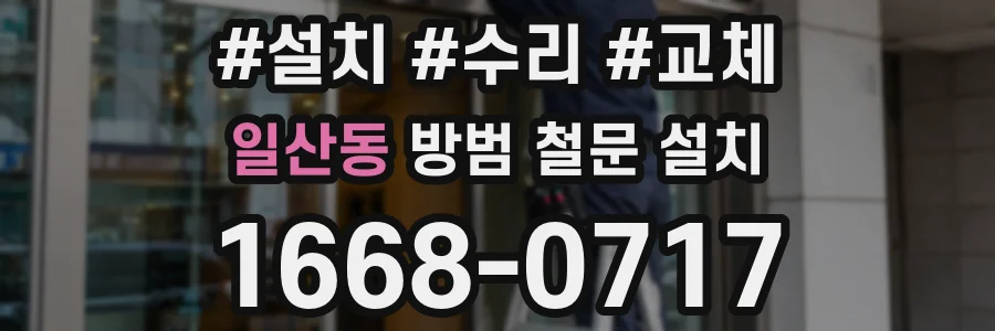 일산동 방범 철문 설치