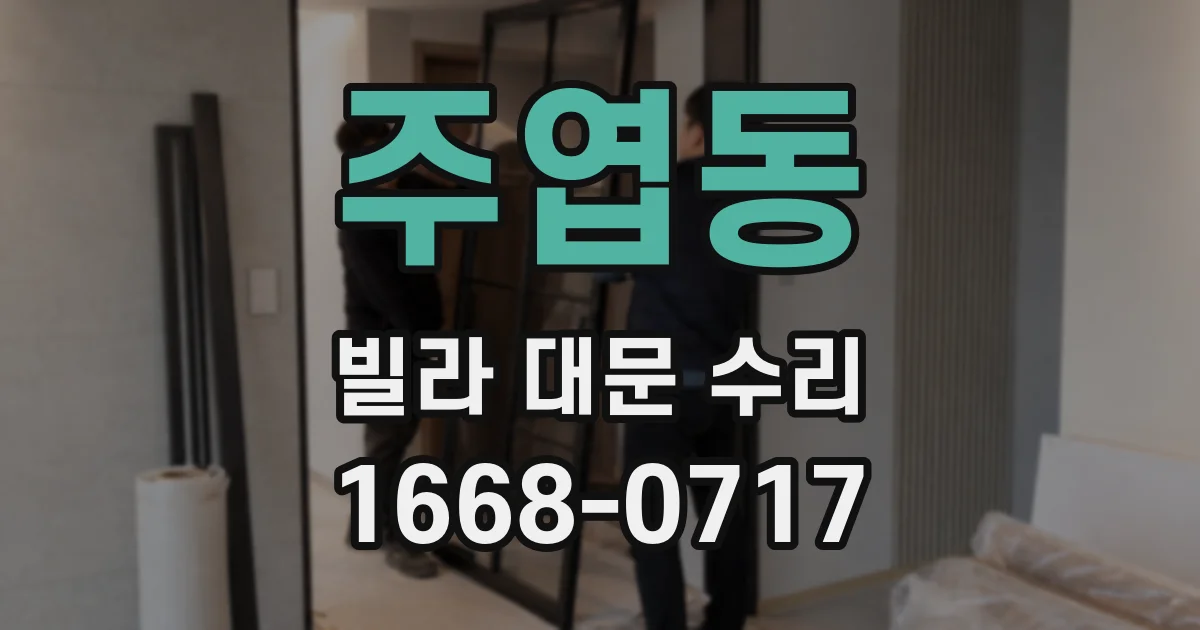 주엽동 빌라 대문 수리