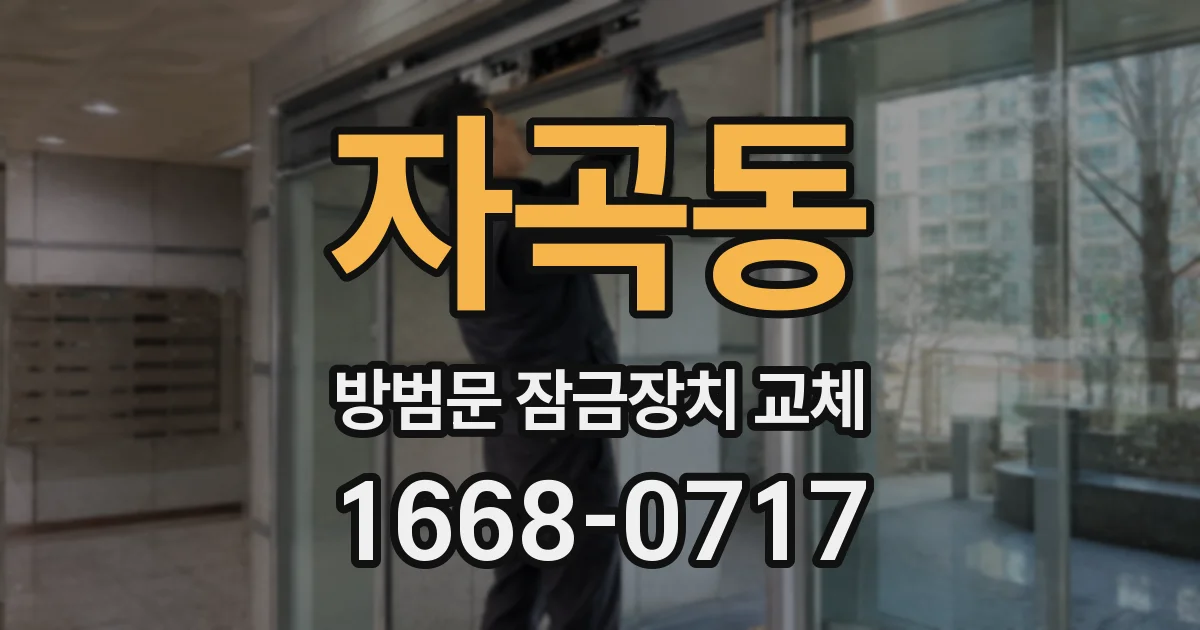 자곡동 방범문 잠금장치 교체