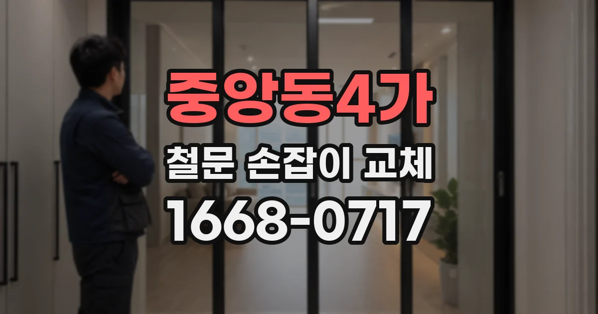 중앙동4가 철문 손잡이 교체
