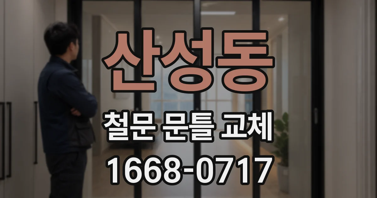 산성동 철문 문틀 교체