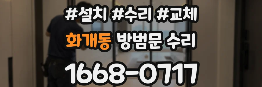 화개동 방범문 수리