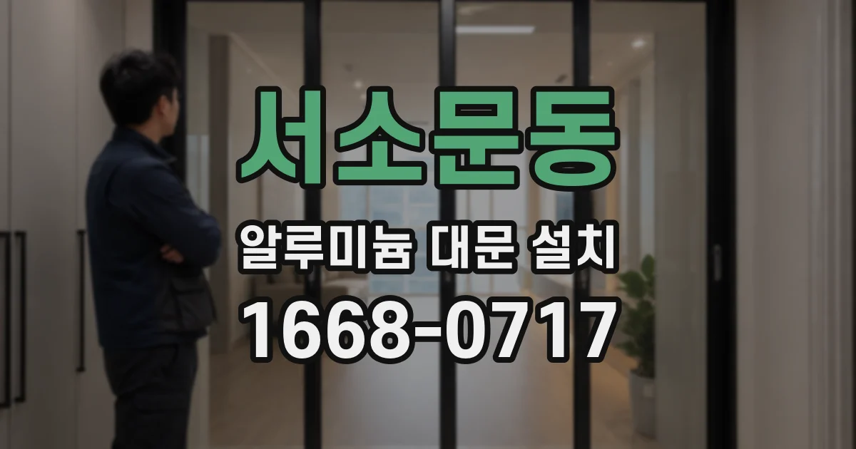 서소문동 알루미늄 대문 설치