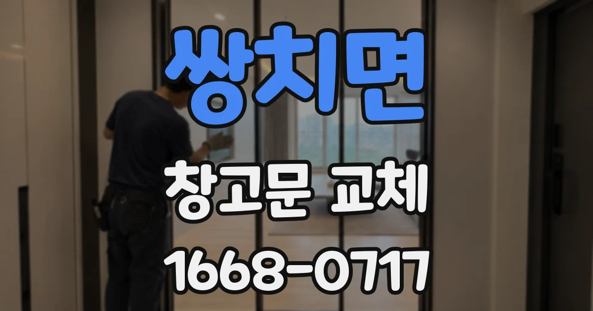 쌍치면 창고문 교체