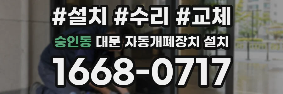 숭인동 대문 자동개폐장치 설치