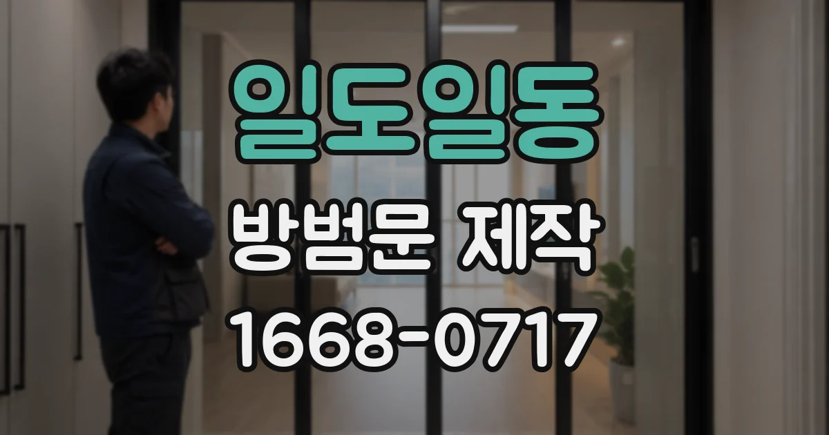 일도일동 방범문 제작