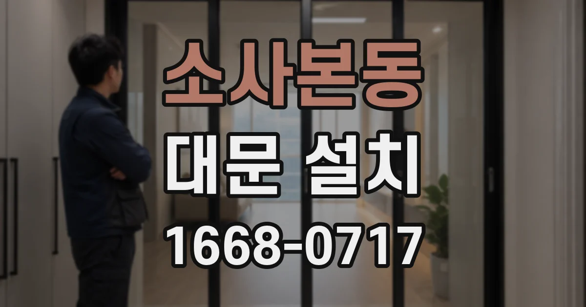 소사본동 대문 설치