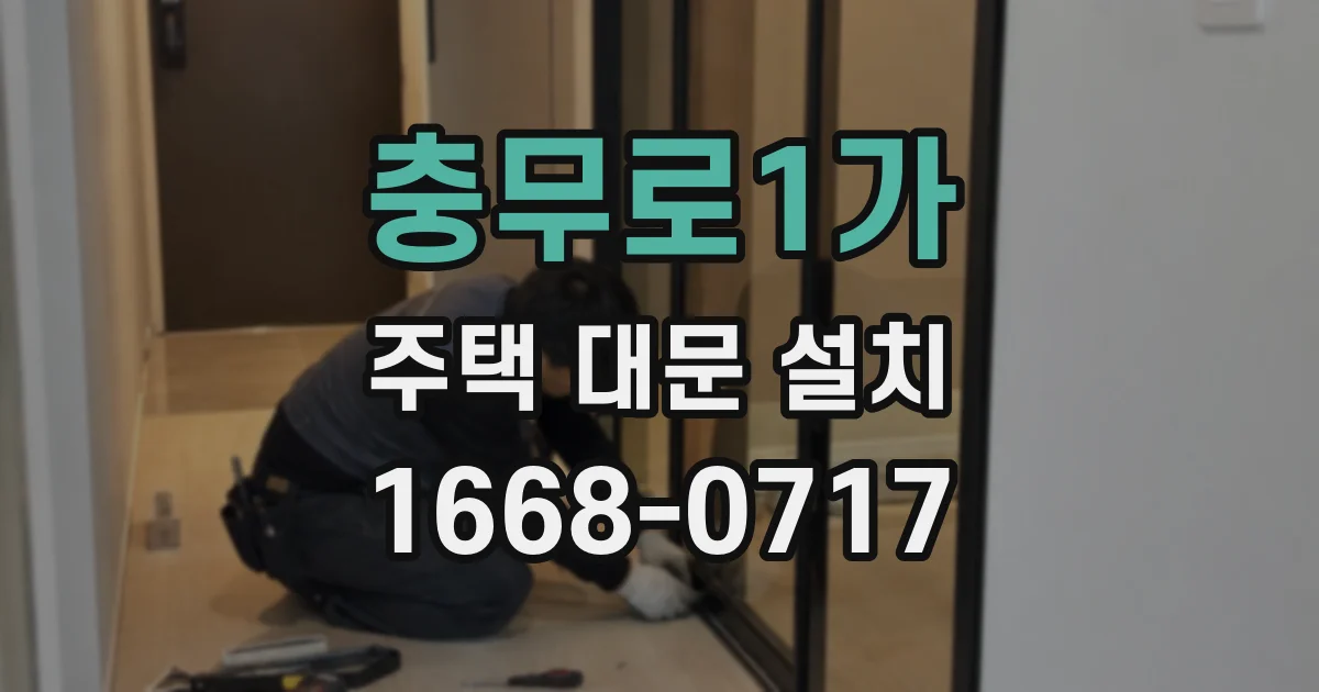 충무로1가 주택 대문 설치