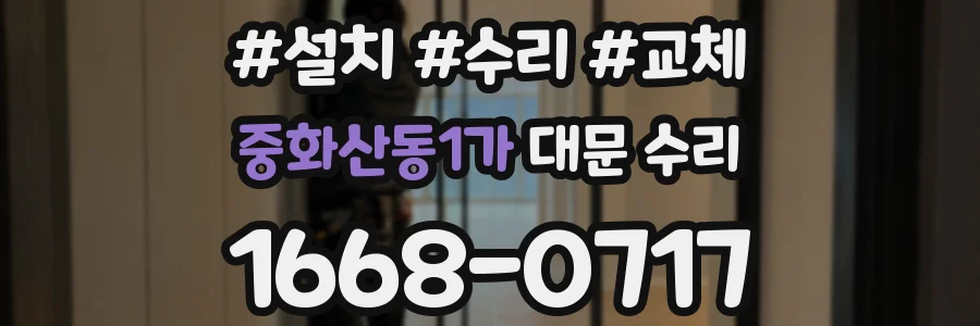 중화산동1가 대문 수리