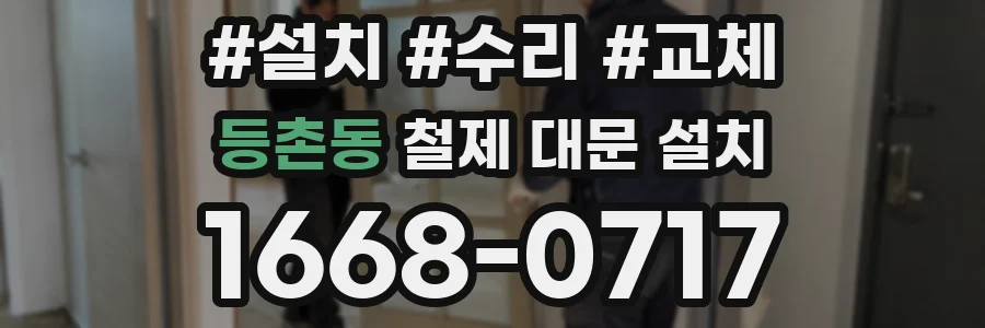 등촌동 철제 대문 설치