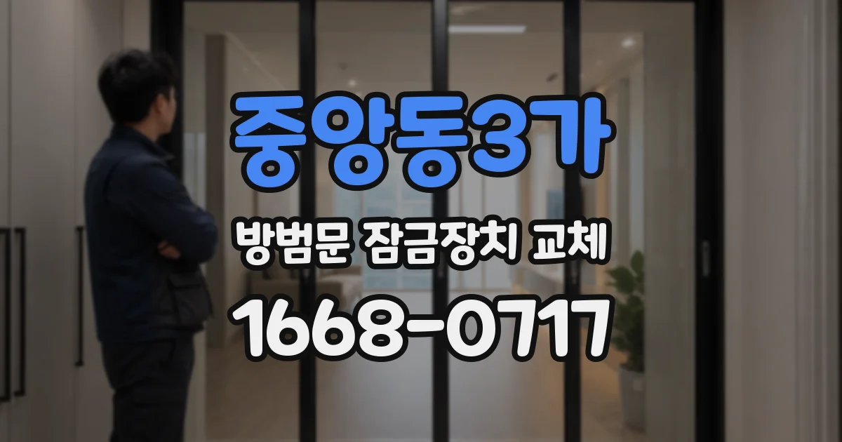 중앙동3가 방범문 잠금장치 교체