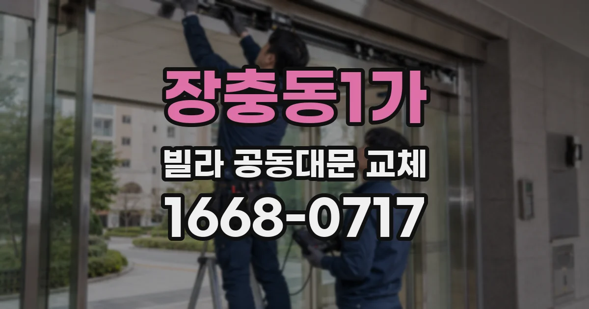 장충동1가 빌라 공동대문 교체