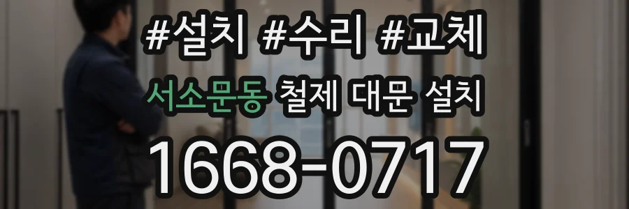 서소문동 철제 대문 설치