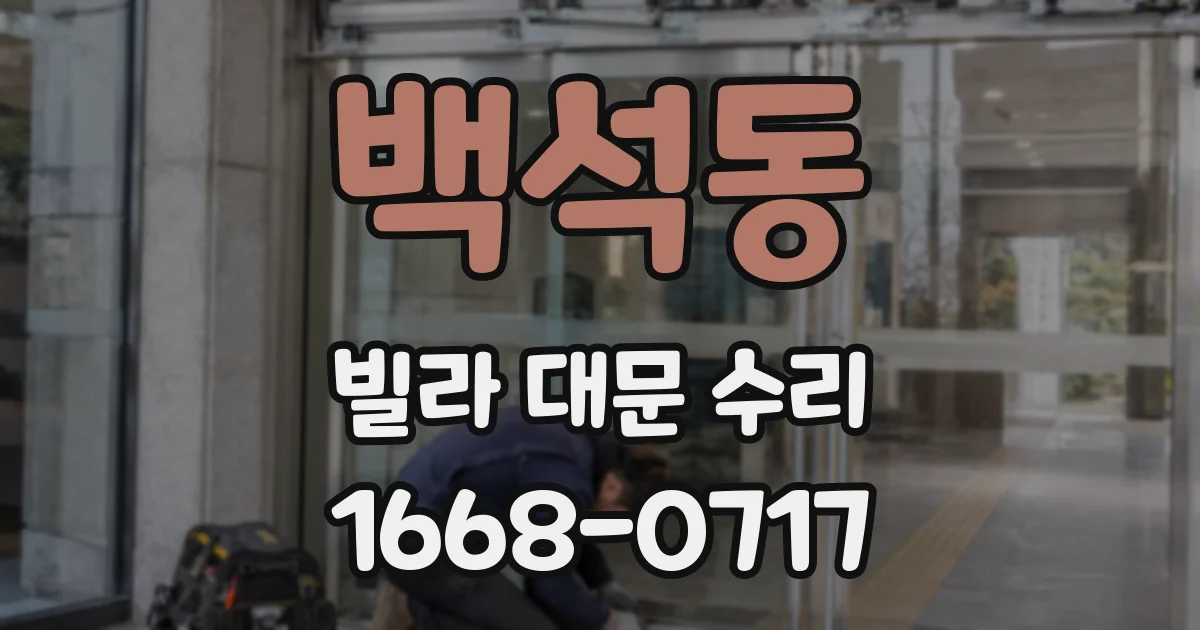 백석동 빌라 대문 수리