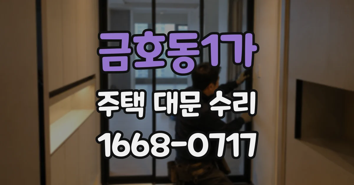 금호동1가 주택 대문 수리