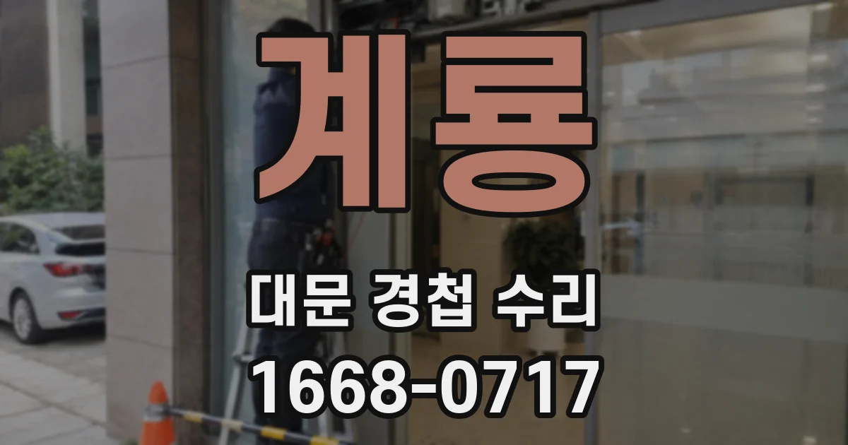 계룡 대문 경첩 수리
