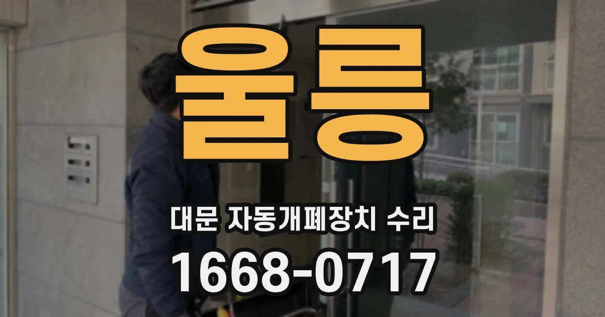 울릉 대문 자동개폐장치 수리