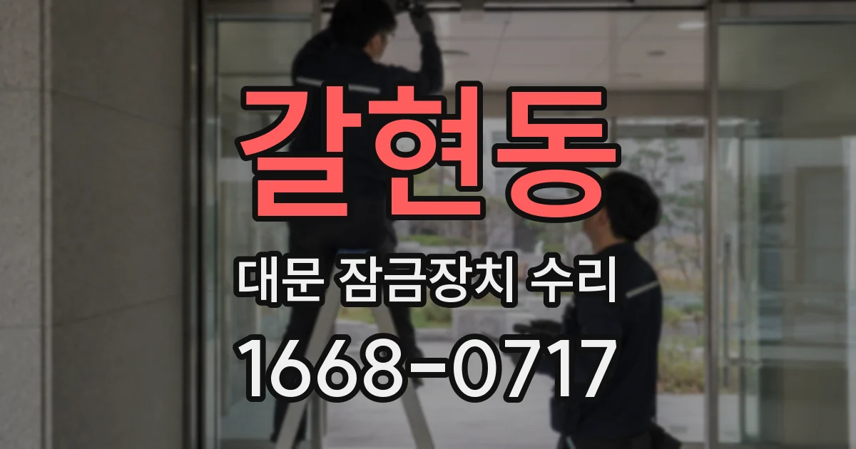 갈현동 대문 잠금장치 수리