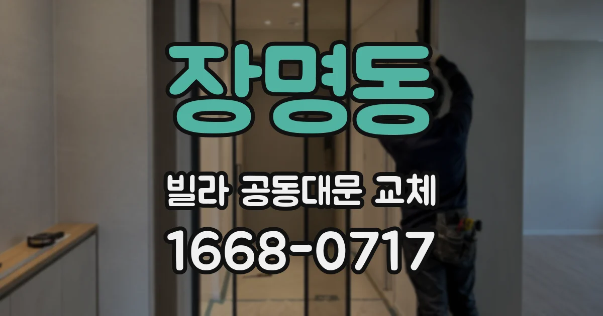 장명동 빌라 공동대문 교체