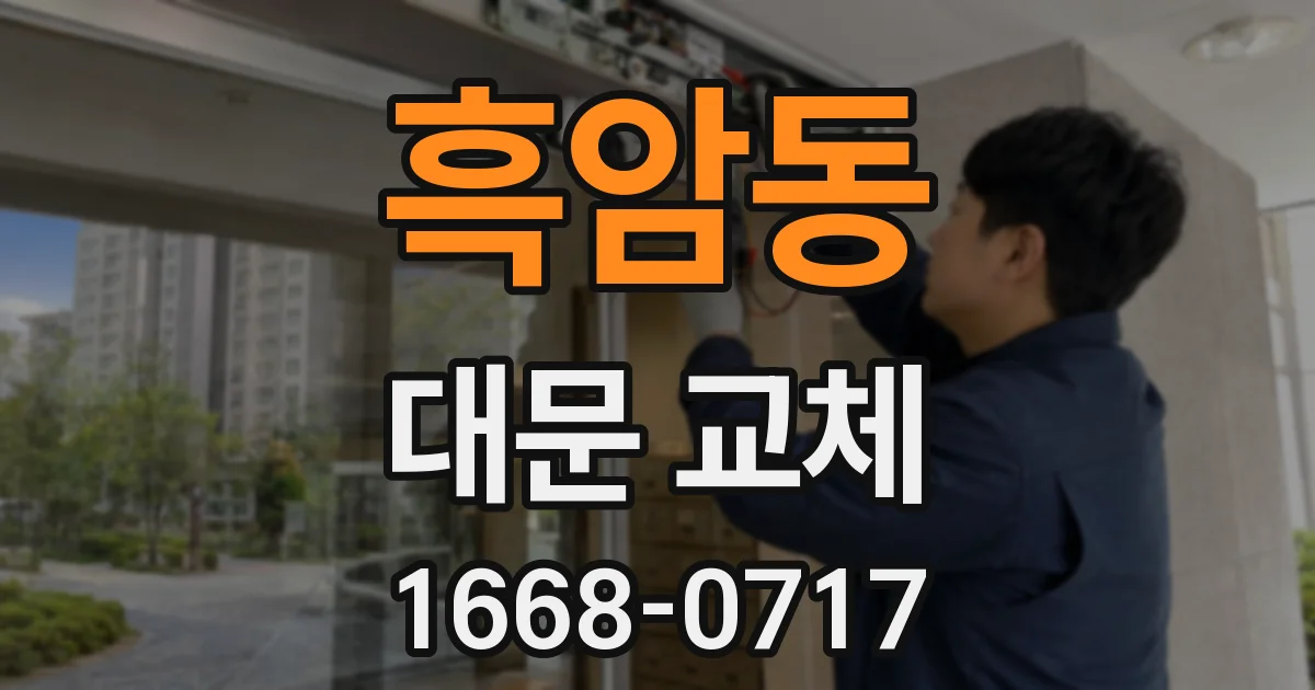 흑암동 대문 교체