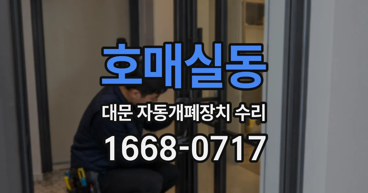 호매실동 대문 자동개폐장치 수리