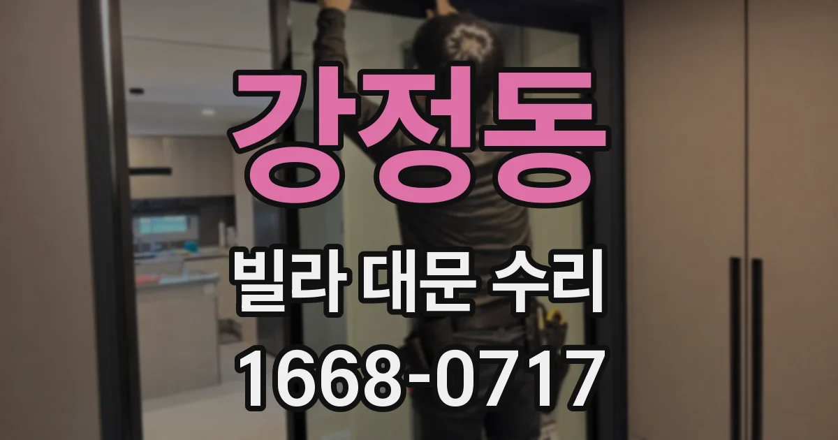 강정동 빌라 대문 수리