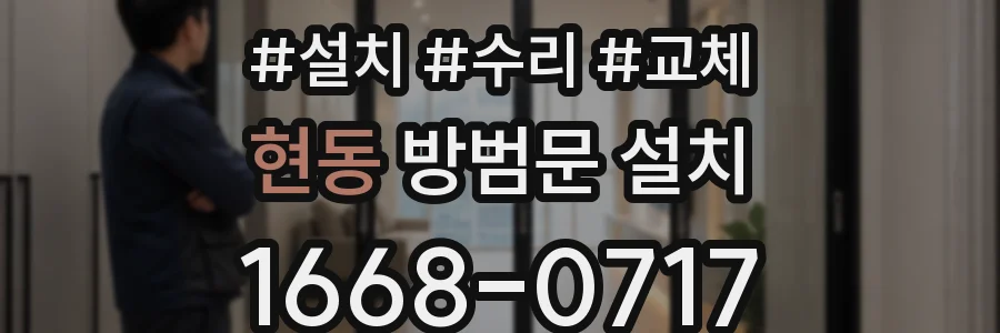 현동 방범문 설치