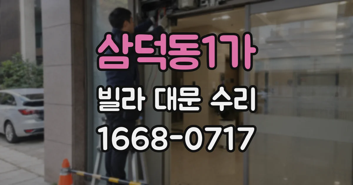 삼덕동1가 빌라 대문 수리