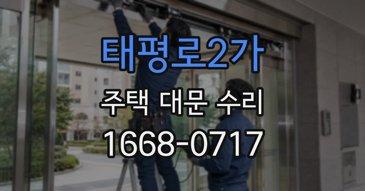 태평로2가 주택 대문 수리