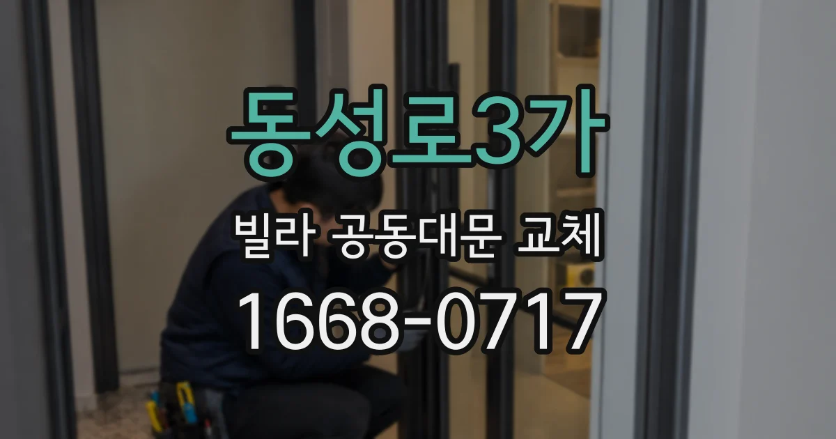 동성로3가 빌라 공동대문 교체