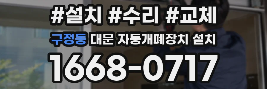 구정동 대문 자동개폐장치 설치