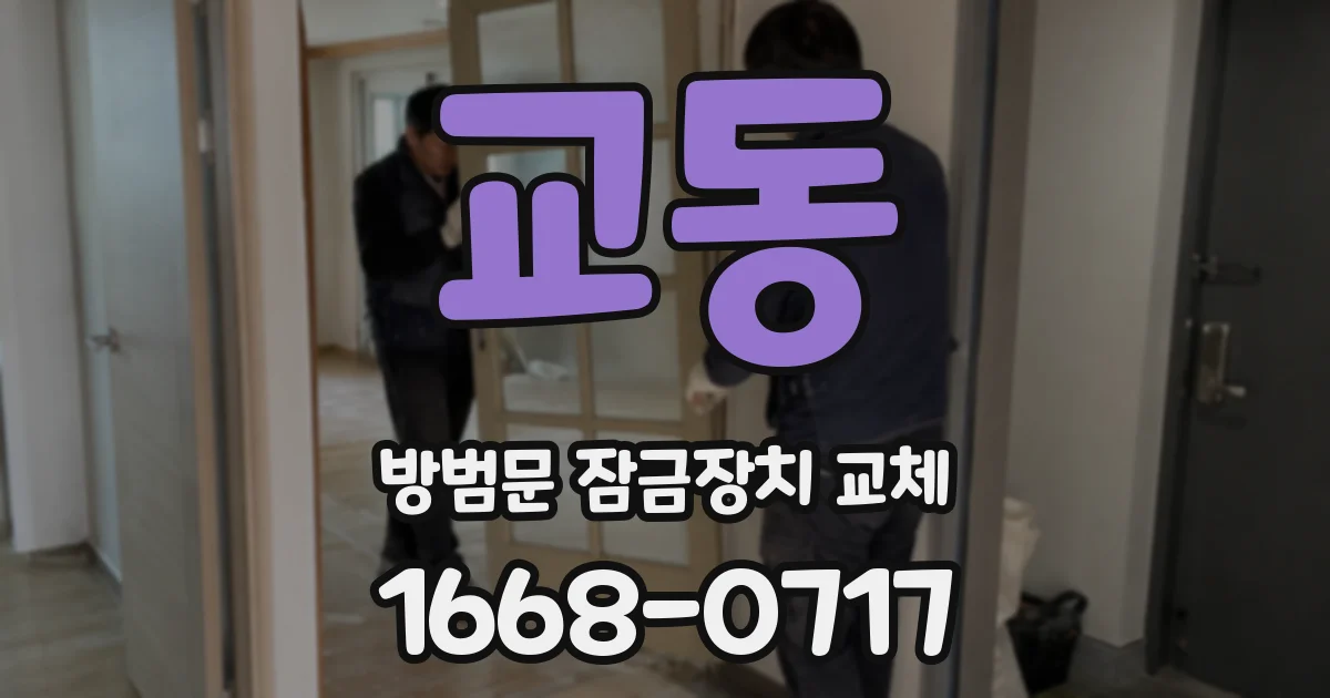 교동 방범문 잠금장치 교체
