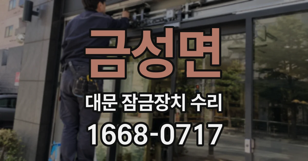 금성면 대문 잠금장치 수리