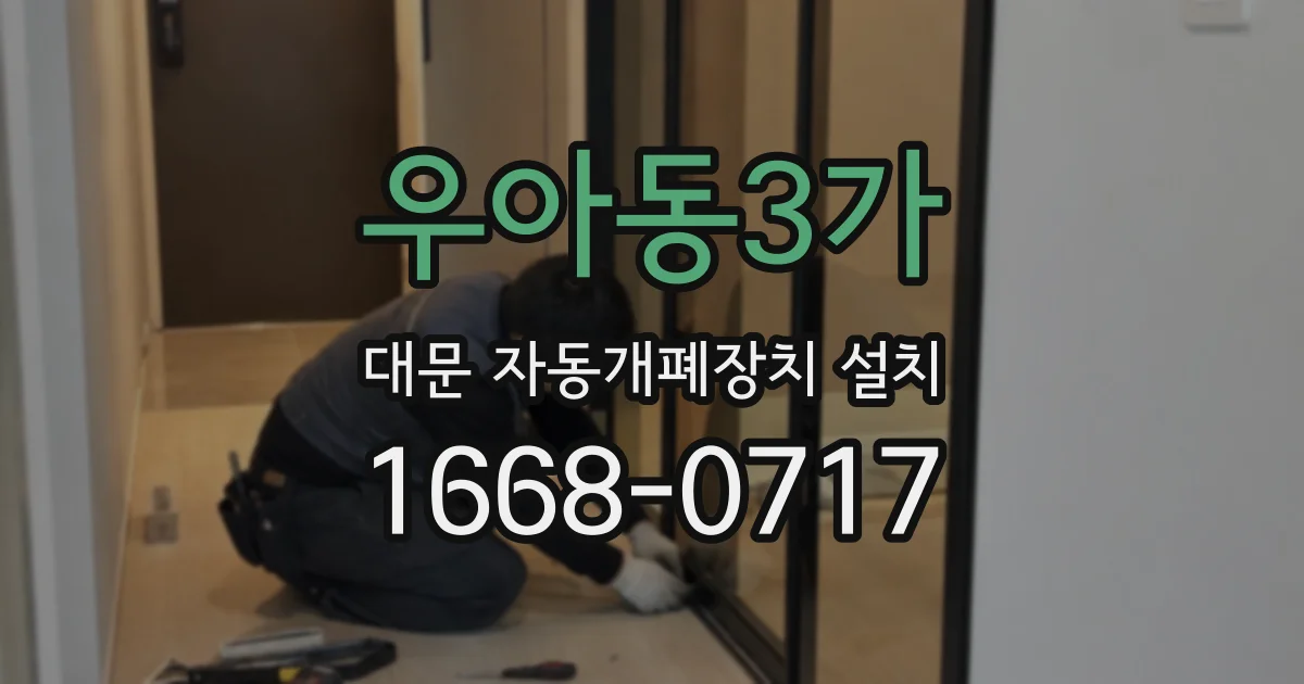 우아동3가 대문 자동개폐장치 설치