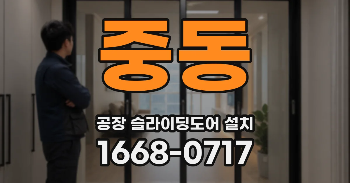 중동 공장 슬라이딩도어 설치