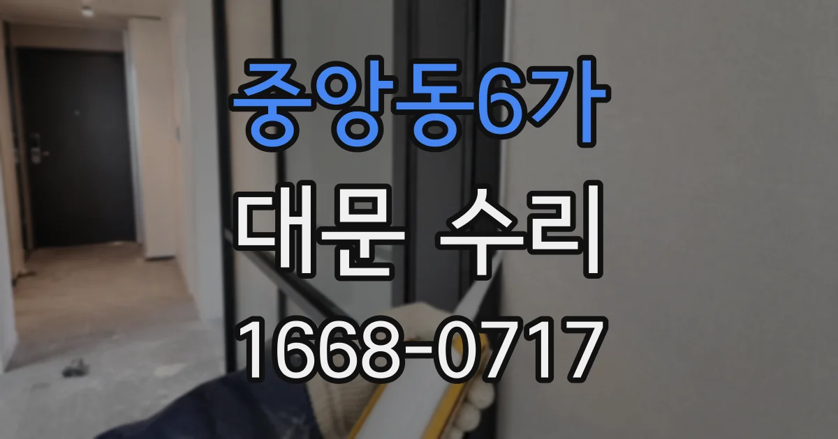 중앙동6가 대문 수리