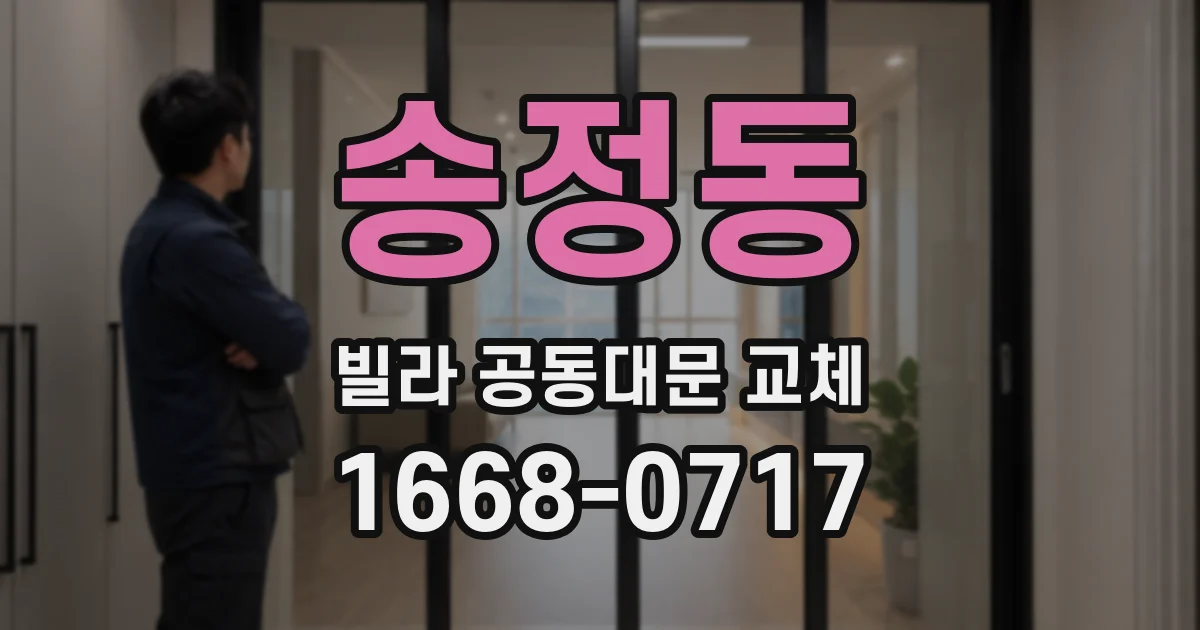 송정동 빌라 공동대문 교체