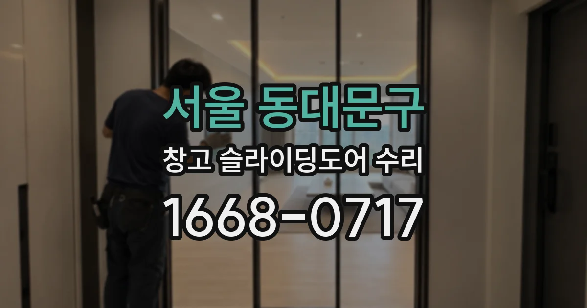서울 동대문구 창고 슬라이딩도어 수리