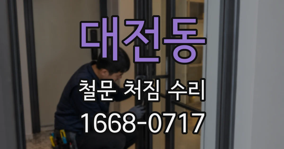 대전동 철문 처짐 수리